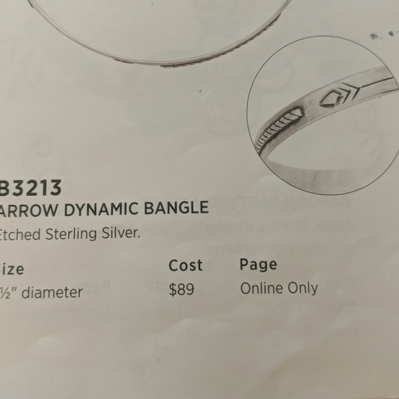 Silpada "Arrow Dynamic Bangle"925 NWT - Picture 5 of 5